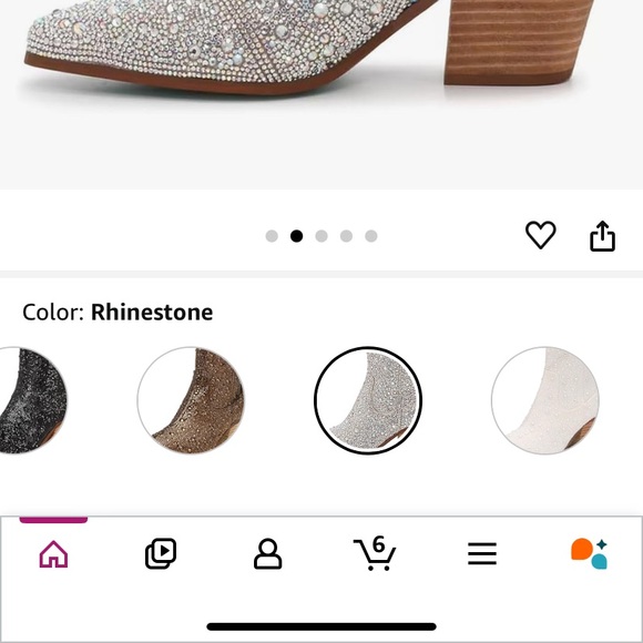 Stunning Brand New Rhinestone Cowboy Boots Fully Embellished Bedazzled Zip Ankle - Picture 6 of 9